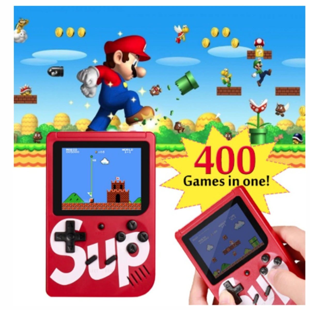 Sup X game box 400 games wireless handheld console