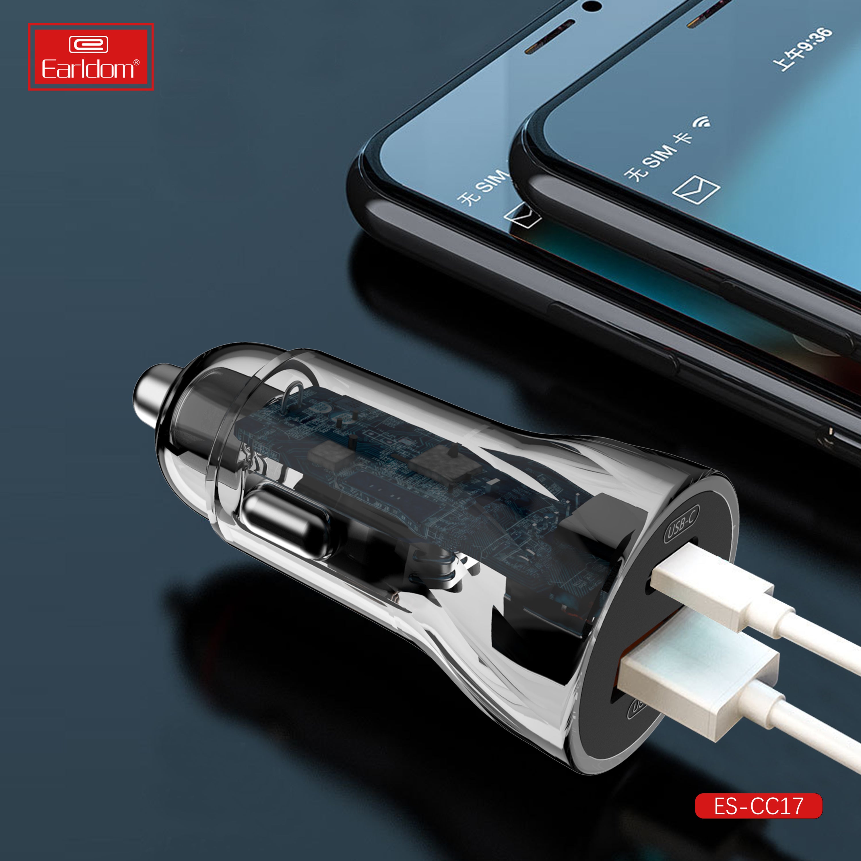 Boost Up Charge 48W Dual USB and USB C Car Charger