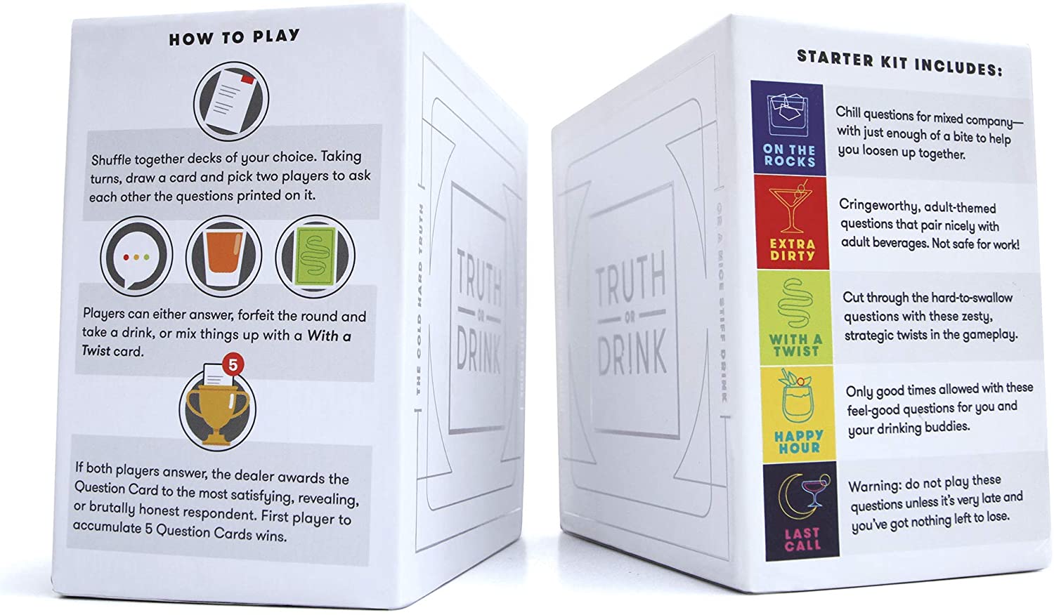 Truth or Drink  Fun Drinking Card Game for Adults, Great for Parties and Game Night