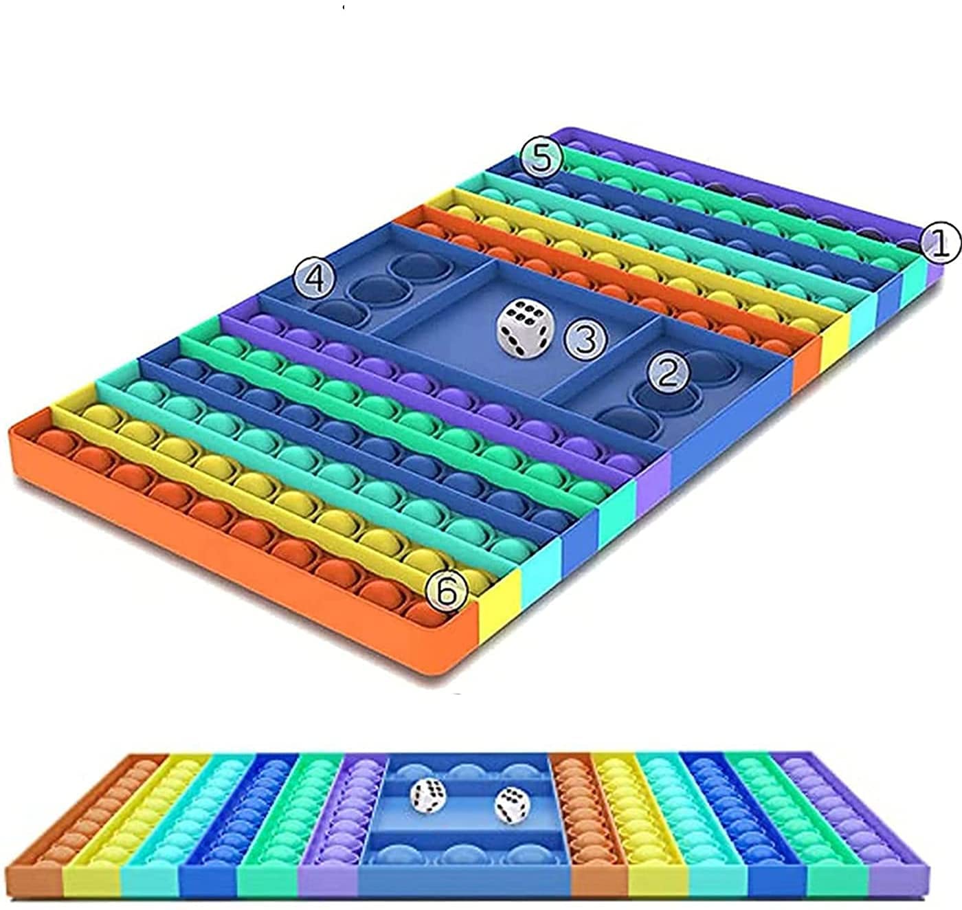 Big Pop Game Fidget Toy Rainbow Chess Board Push Bubble