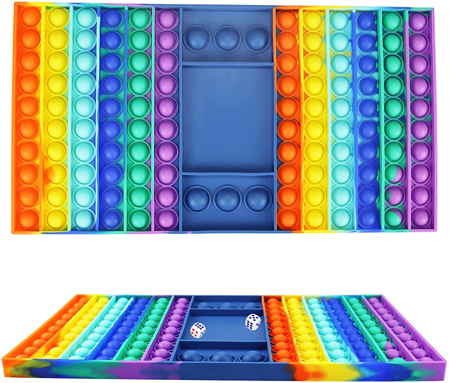 Big Pop Game Fidget Toy Rainbow Chess Board Push Bubble