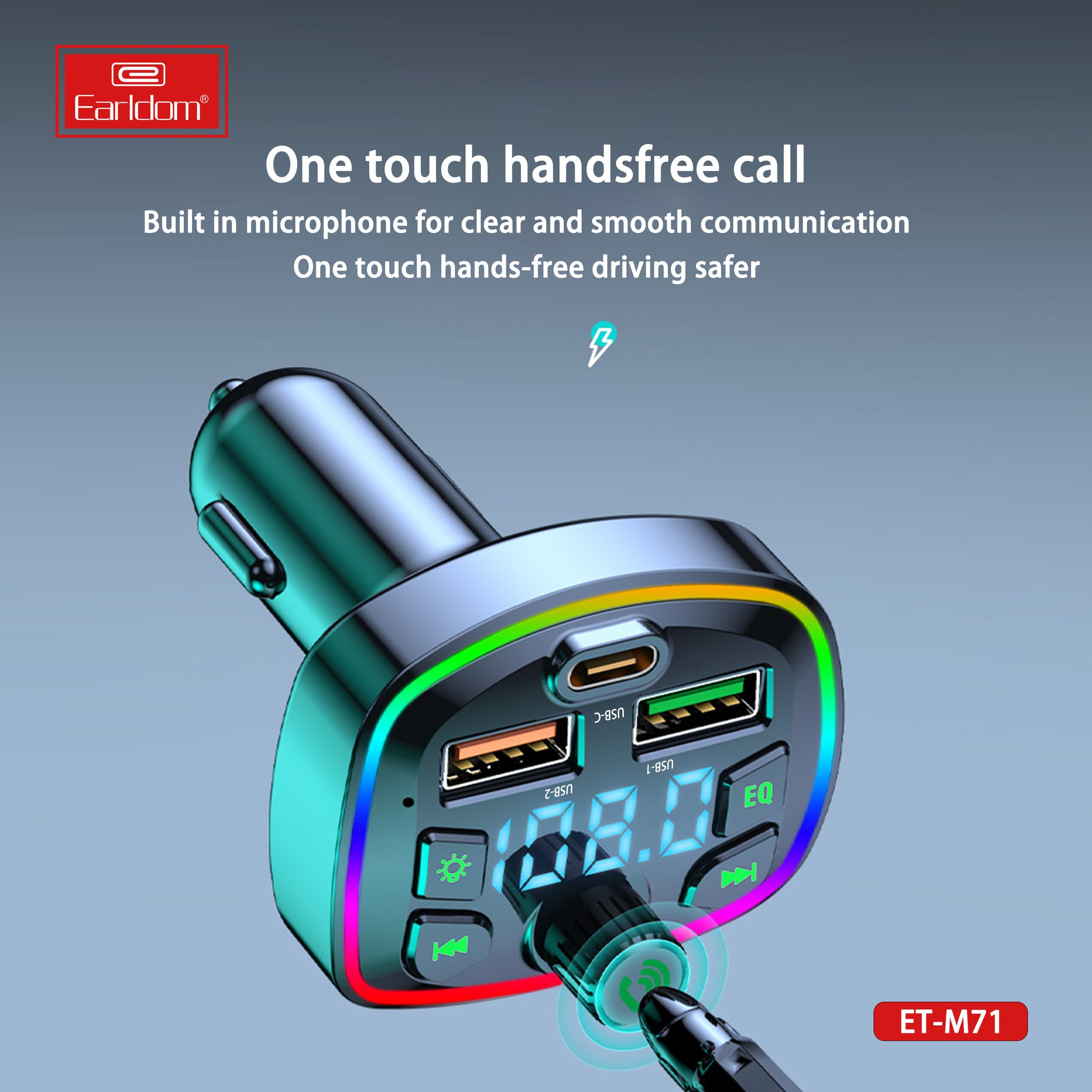 ET-M71 FM Transmitter Bluetooth Car kit