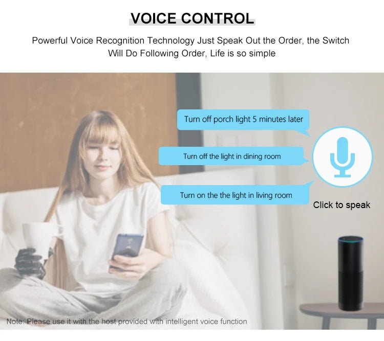 Tuya Smart Light Switch WiFi 4 Gang Wireless Touch Sensor Remote Control