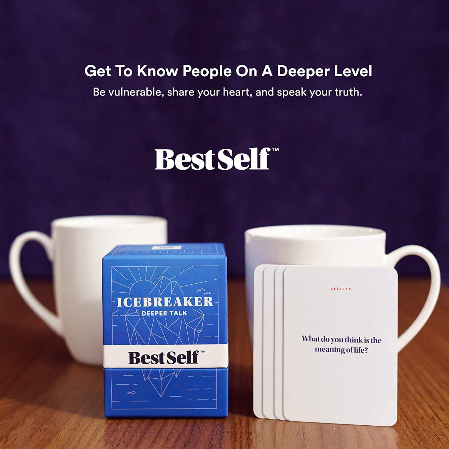 Best Self IceBreaker - Conversation Starter Card Deck 150 Prompt Cards