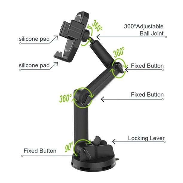 Holder for Truck Phone Holder Mount Heavy Duty Super Suction Cup and Extra Long