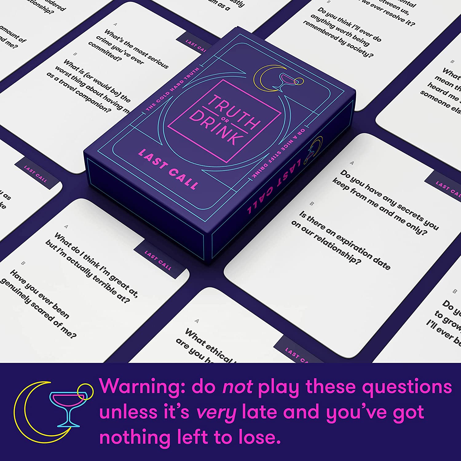 Truth or Drink  Fun Drinking Card Game for Adults, Great for Parties and Game Night