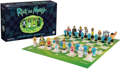 Rick and Morty Collector's Chess Set  Collectible 32 Custom Sculpted Chess Pieces Adult Swim Rick and Morty