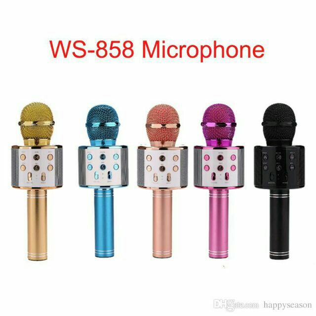 WSTER WS-858 version 2 Wireless Bluetooth Karaoke Microphone Speaker KTV Handheld Player
