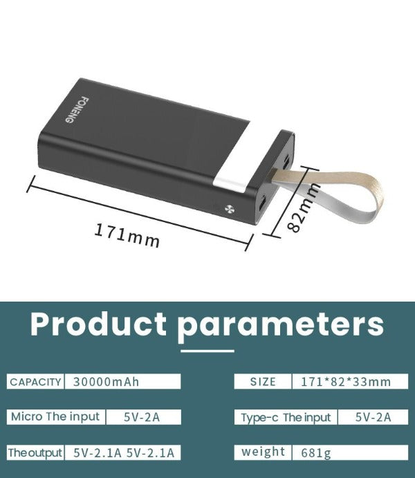 Foneng Big Power Bank portable powerbank 30000 mah