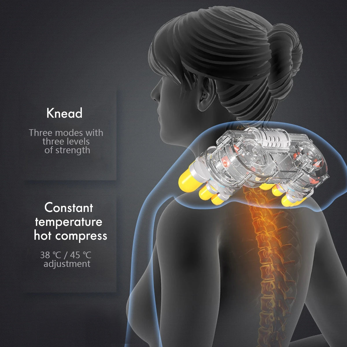 TEQ Neck Shoulder Waist Kneading Relex Massager-Saa Approved