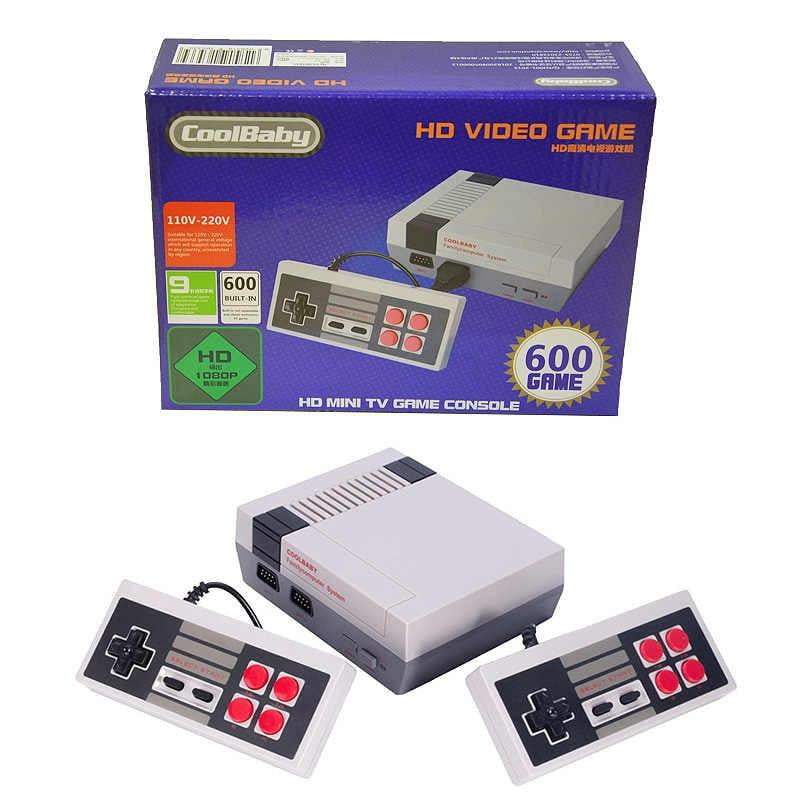 CoolBaby 600 Games in 1 Classic Mini Game Console for NES Retro TV HDMI Gamepads