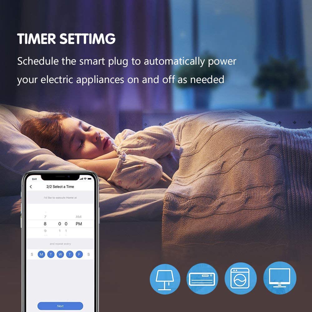 Tuya Smart Power Strip with 4 Outlets 4USB Ports,Australia Smart Power Bar Multiple Outlet Extension work with Alexa and Google