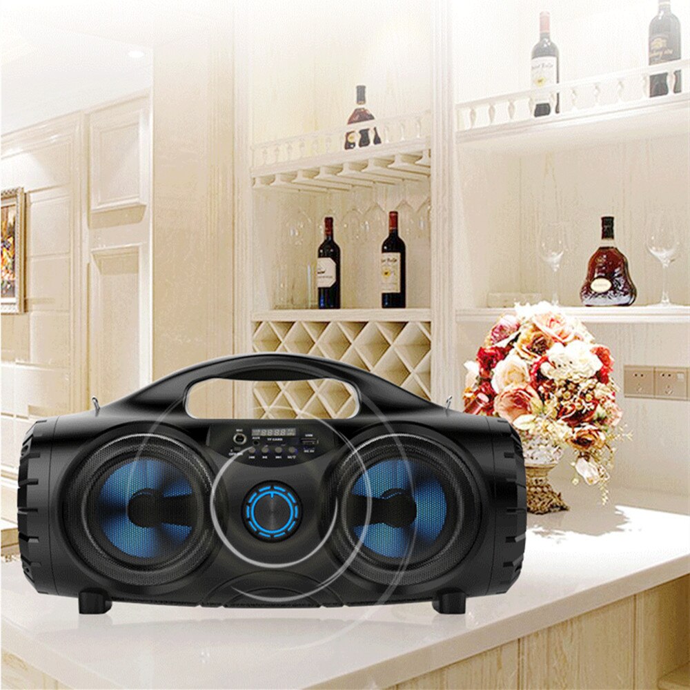 ITEQ Portable  FM Subwoofer Bluetooth Wireless Speakers PC Stereo Loudspeaker Support Karaoke AUX USB TF