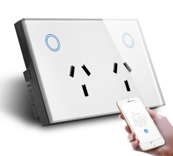 Tuya Smart Home Electric Touch Switch WiFi Wall AU Switch And 2 Socket
