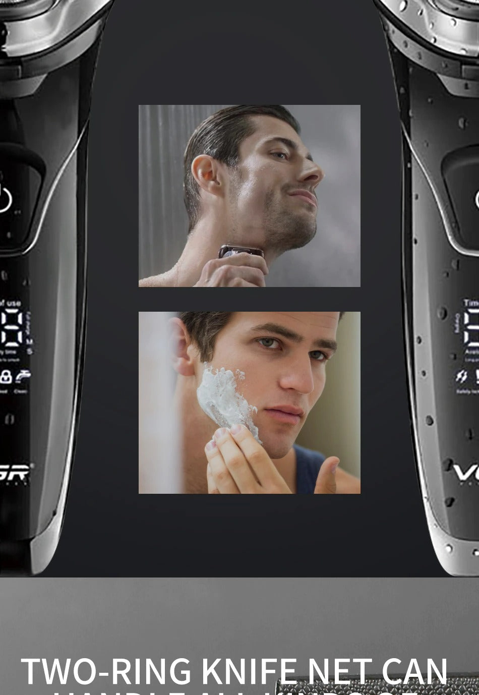 VGR Electric Shaver Professional 3 In1 3-Head Floating Shaving