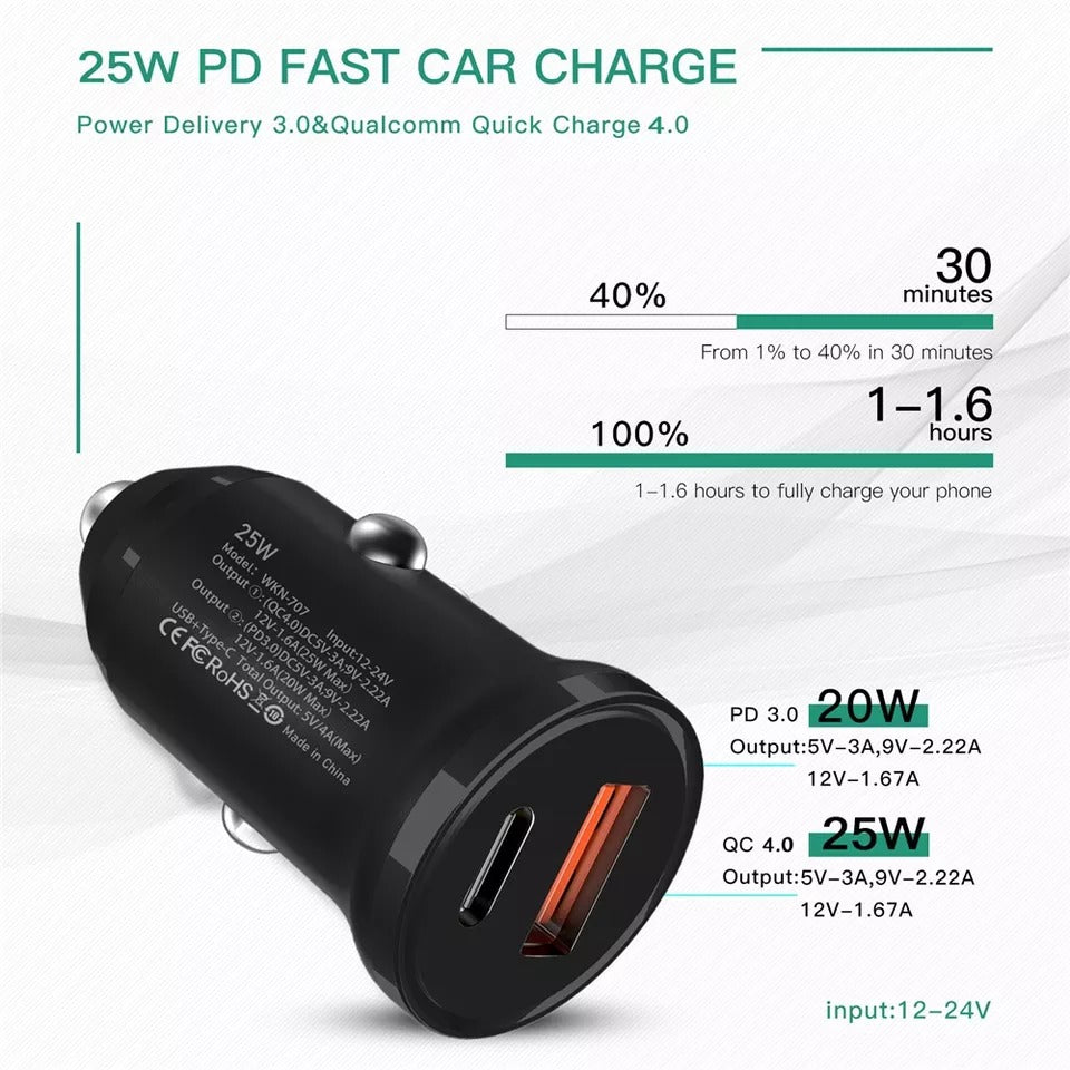 25W PD Fast Car Charger