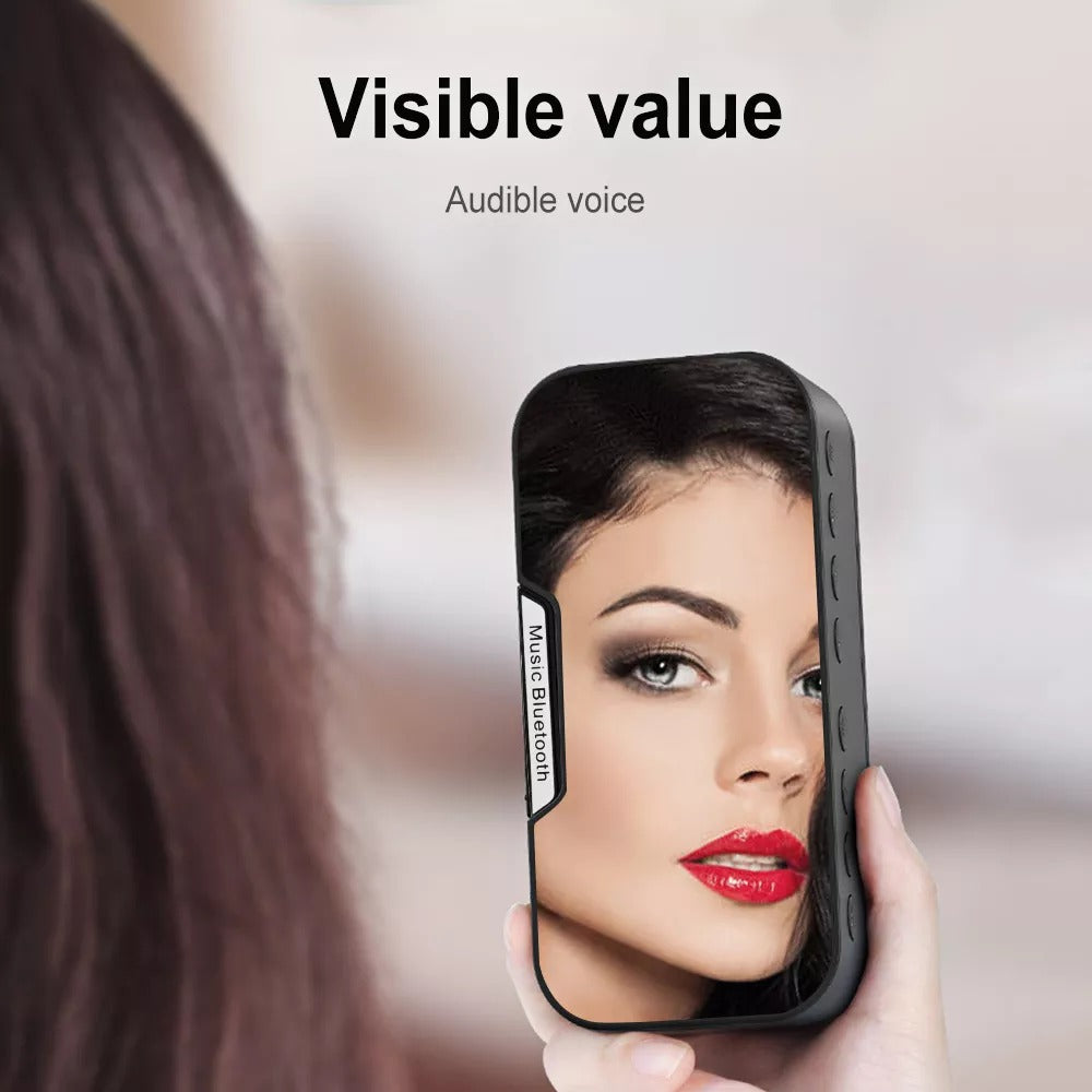 iTEQ Bluetooth Alarm Clock Mirror Card With Day Display Portable Loudspeaker Speaker