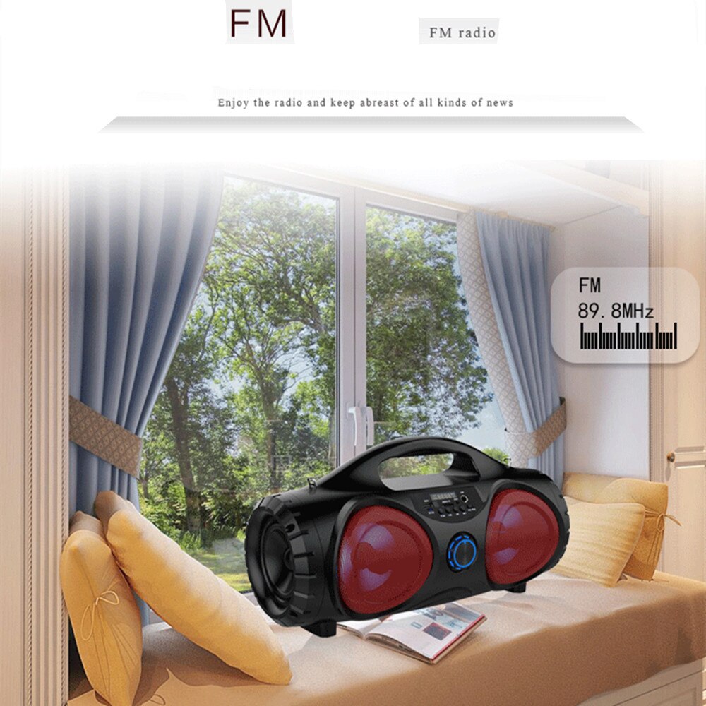 ITEQ Portable  FM Subwoofer Bluetooth Wireless Speakers PC Stereo Loudspeaker Support Karaoke AUX USB TF