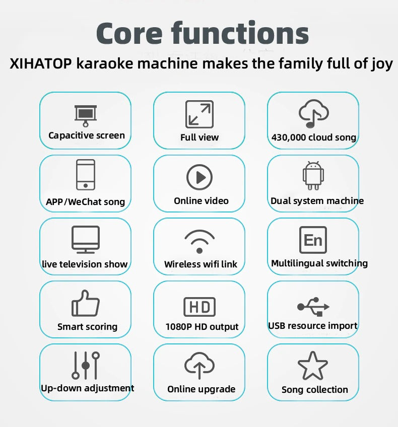 TEQ Home KTV karaoke machine jukebox with power amplifier, reverb , microphone, 2TB HDD + Cloud