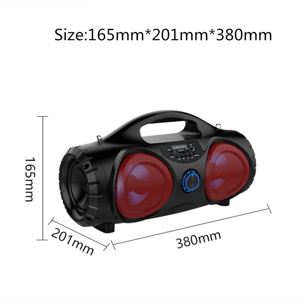 ITEQ Portable  FM Subwoofer Bluetooth Wireless Speakers PC Stereo Loudspeaker Support Karaoke AUX USB TF