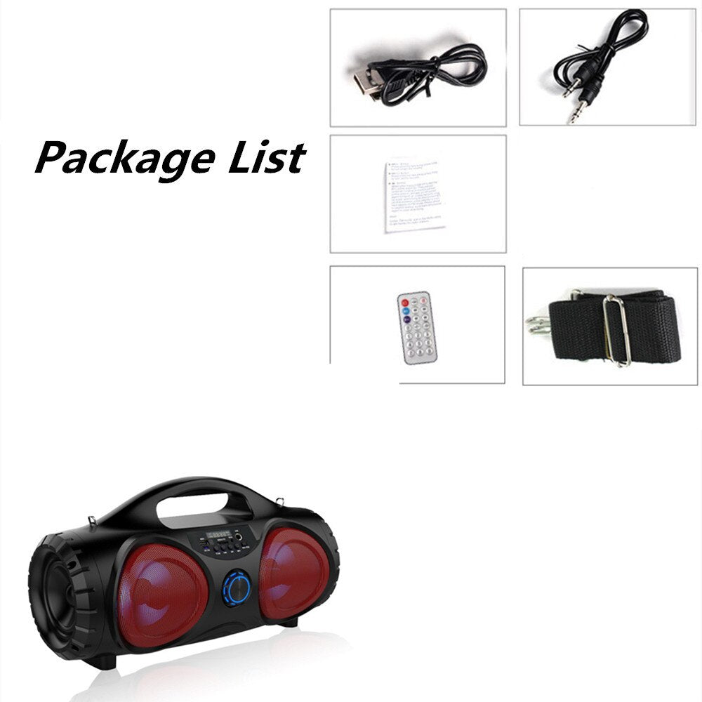 ITEQ Portable  FM Subwoofer Bluetooth Wireless Speakers PC Stereo Loudspeaker Support Karaoke AUX USB TF
