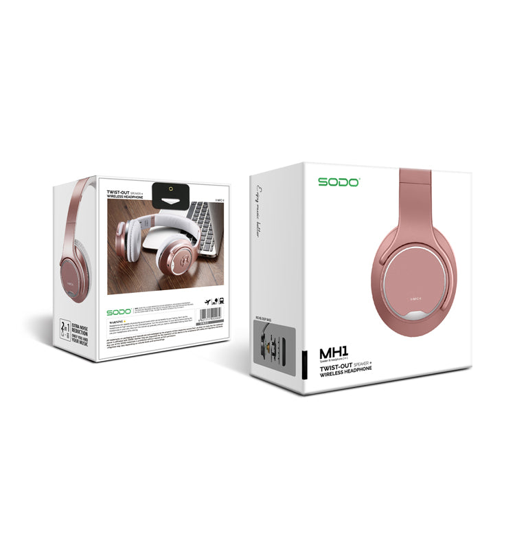 SODO MH1 NFC 2in1 Twist-out Bluetooth Speaker Headphone Wireless Headset with Microphone