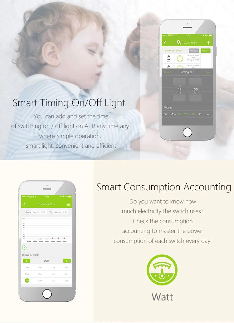 Tuya 240V  1 Gang 1 Way Smart Home Touch Switch WiFi APP Control Alexa Google
