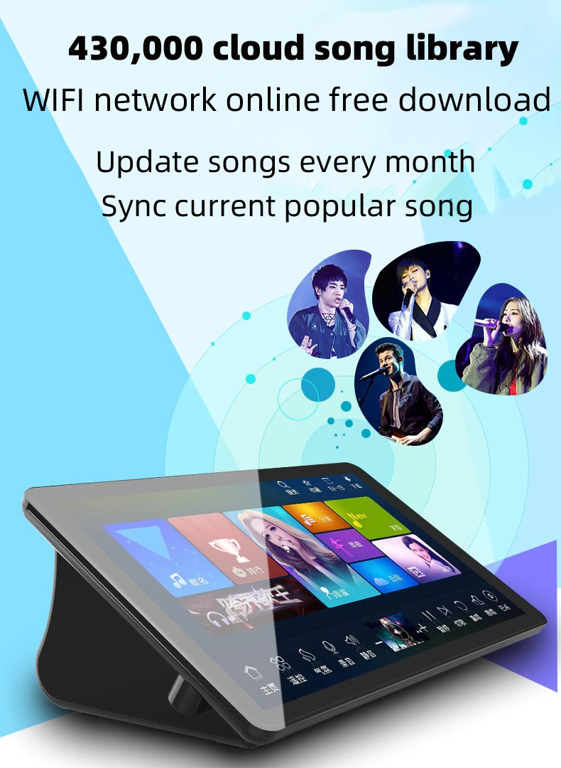 TEQ Home KTV karaoke machine jukebox with power amplifier, reverb , microphone, 2TB HDD + Cloud