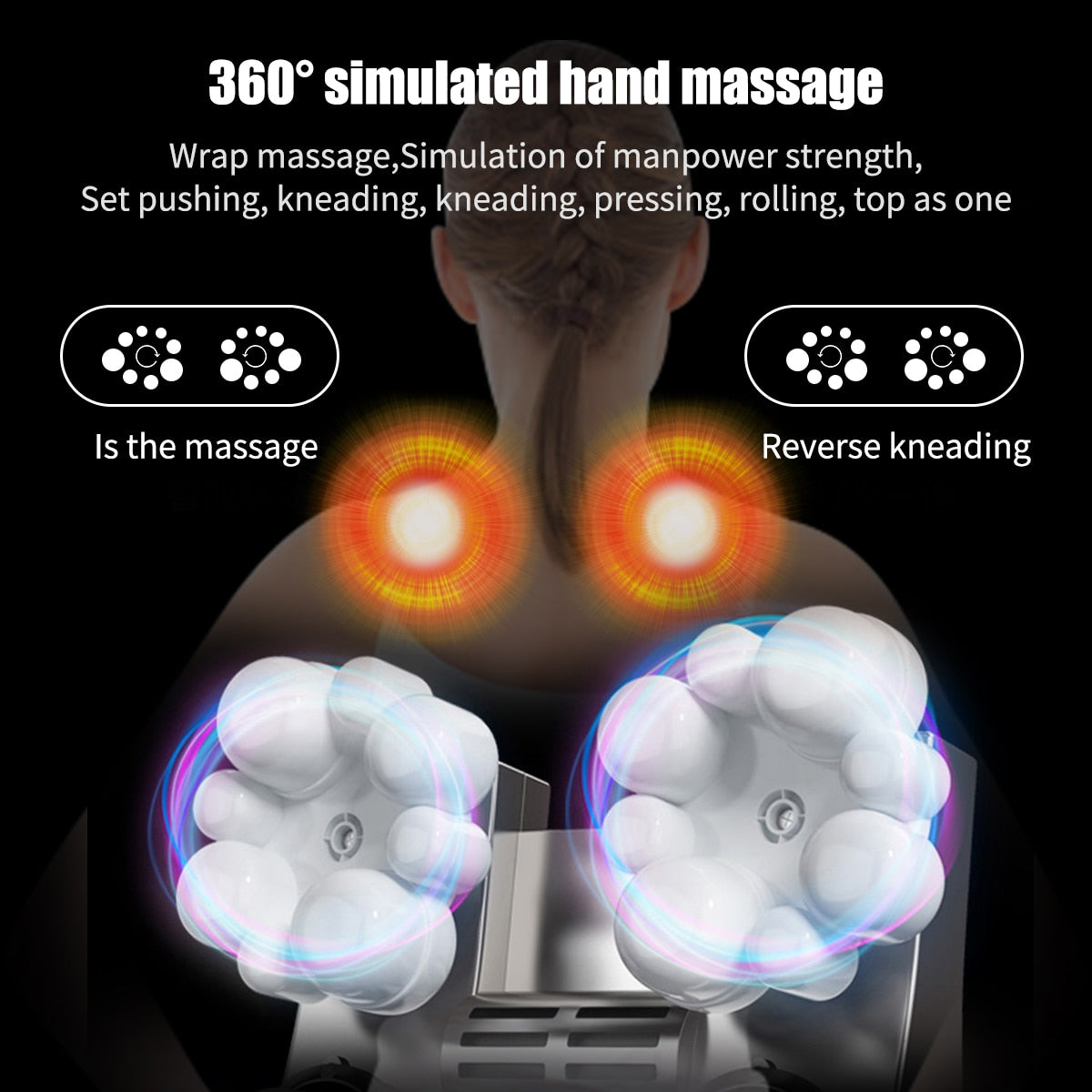 TEQ Shoulder And Neck Massager With Shiatu Kneading Massage