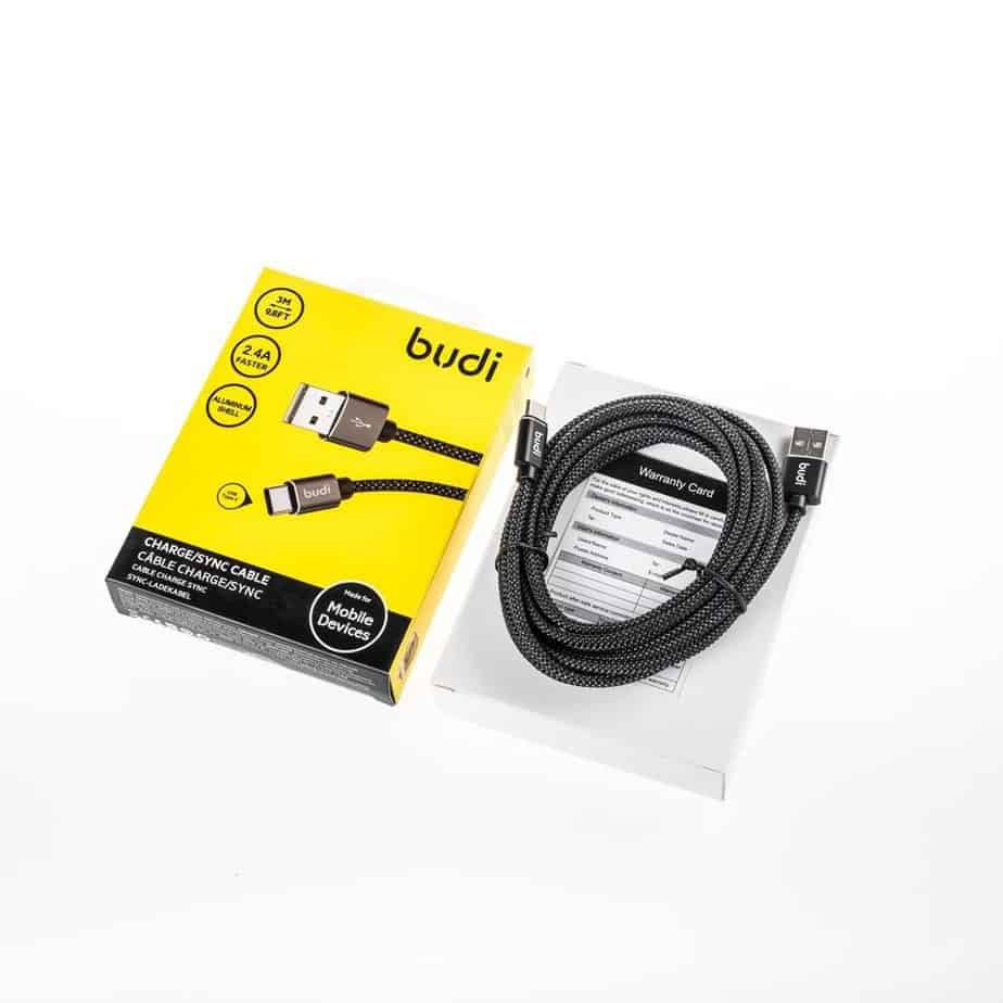 Budi 3 Meters Cable Heavy Duty Aluminum Shell long Cable