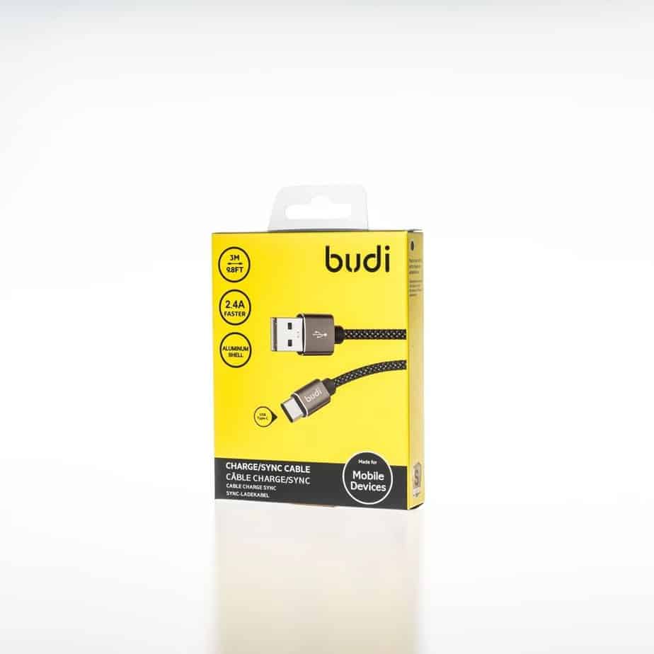 Budi 3 Meters Cable Heavy Duty Aluminum Shell long Cable