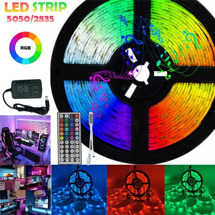 SMD 5050 RGB LED Strip Waterproof 5M 300LED DC 12V LED Light Strips Flexible Neon Tape