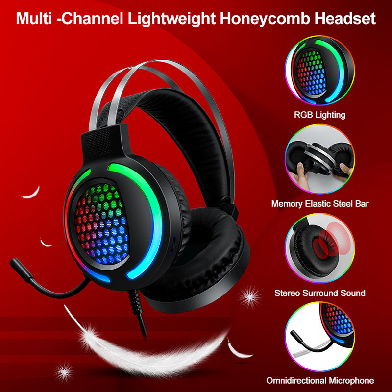 T-Wolf  Gaming Devices Set 104 Keys LED Backlit Gaming Keyboard  Mouse  Gaming Headset  Mouse Pad 4 in 1Combo