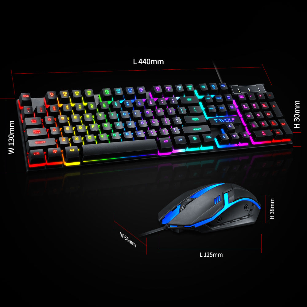 T-Worth Gaming Headphone LED Keyboard Mouse Mousepad  4 in 1 Combo Gaming Pack