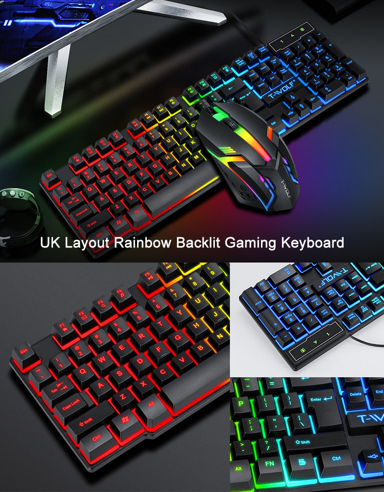 T-Worth Gaming Headphone LED Keyboard Mouse Mousepad  4 in 1 Combo Gaming Pack