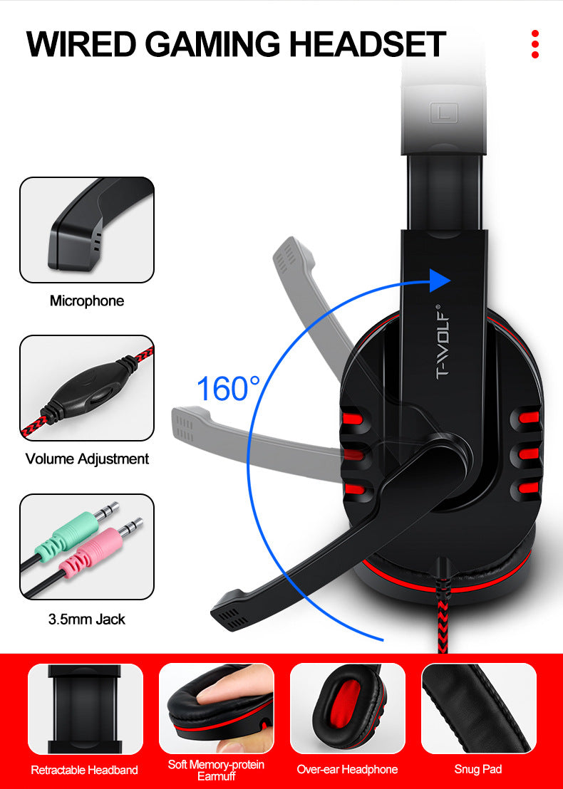 T-Worth Gaming Headphone LED Keyboard Mouse Mousepad  4 in 1 Combo Gaming Pack
