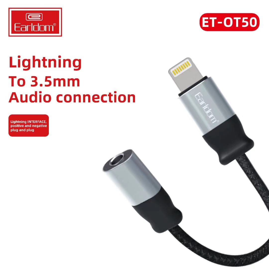 Earldom Lightning To 3.5mm Aux & Headset Adapter