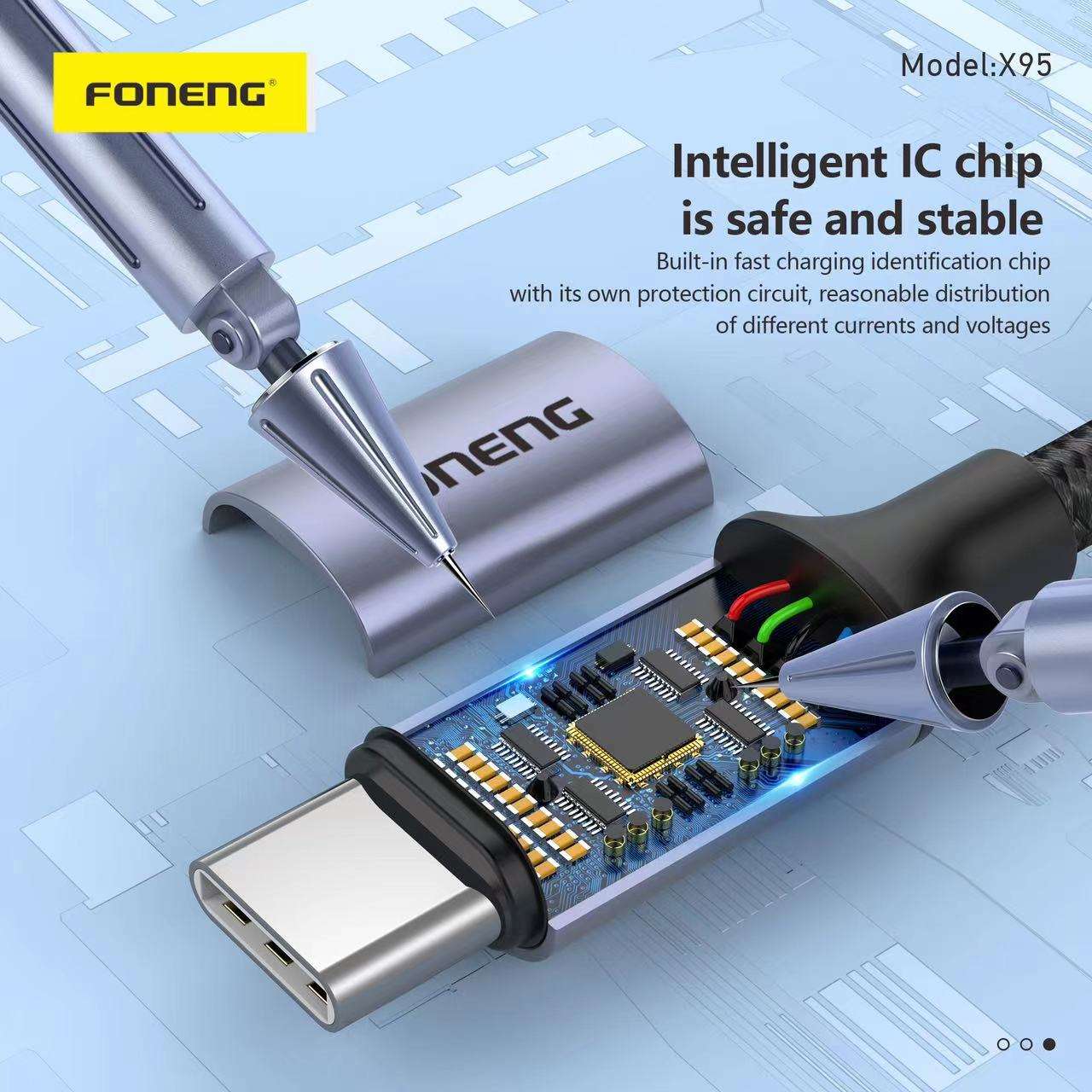 X95 1.2M METAL HEAD BRAIDED USB TYPE C CABLE