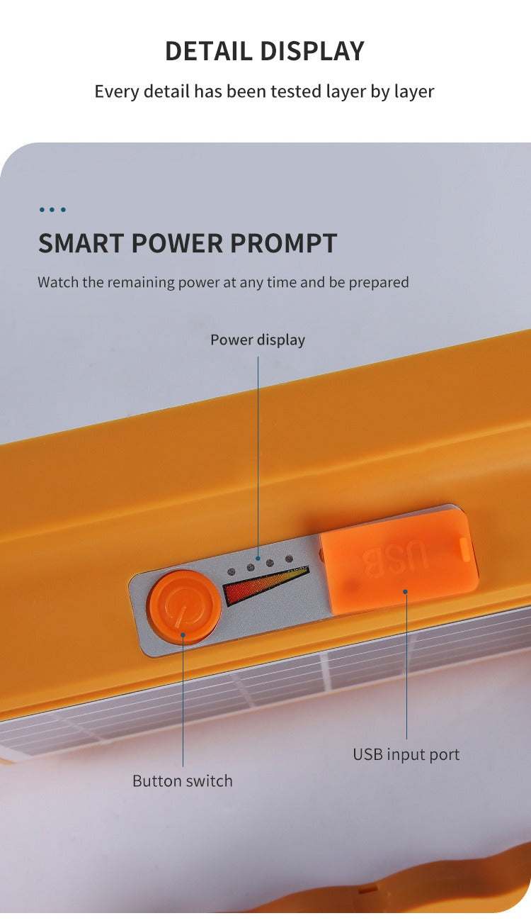 uper bright 160LED Solar Work Light USB Rechargeable IP66 Camping Lantern Magnet Car Repair Floodlight Power Bank Construction
