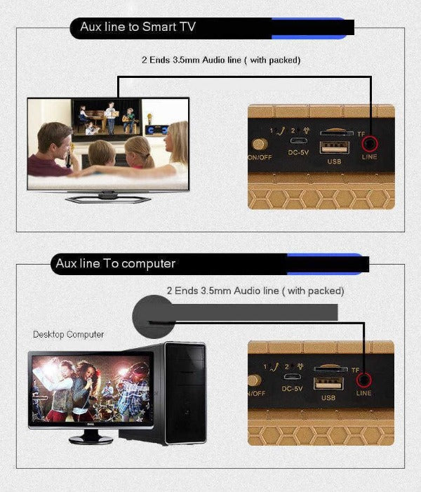 Wireless Karaoke Microphone Bluetooth Speaker Mic Youtube phone ipad TV