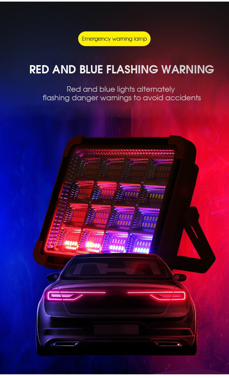 uper bright 160LED Solar Work Light USB Rechargeable IP66 Camping Lantern Magnet Car Repair Floodlight Power Bank Construction