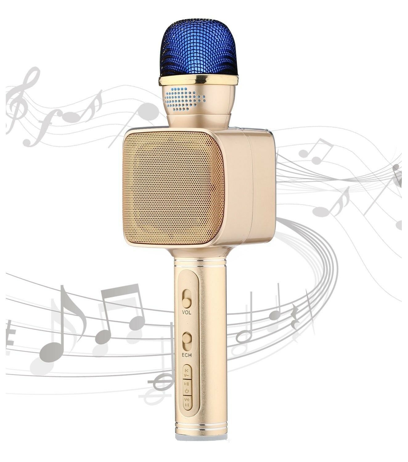 TEQ Microphone Speaker Bluetooth Karaoke For Phone Youtube TV + SD