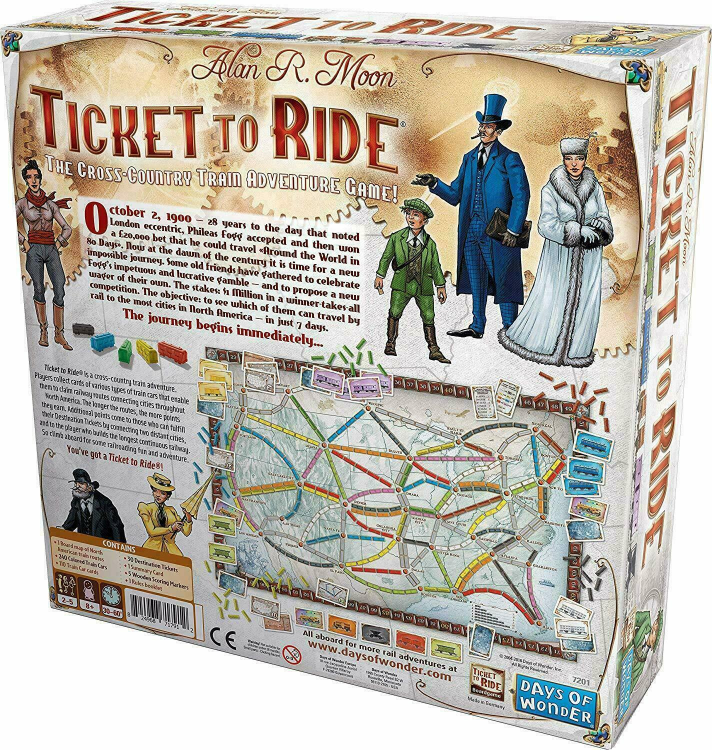 Ticket To Ride US Board Game