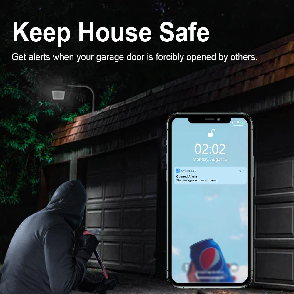 Tuya WIFI Smart Garage Door Controller Remote Control Voice Timing Controller