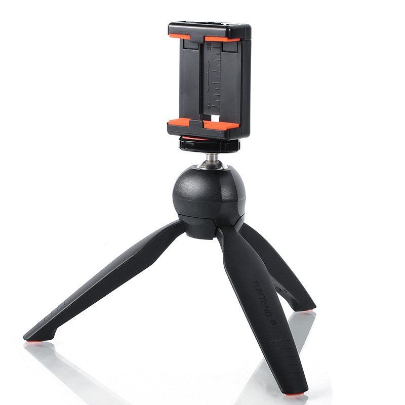 Yunteng YT-228 Mini Selfie Tripod + Phone Holder Clip for SLR Camera DVR Phone