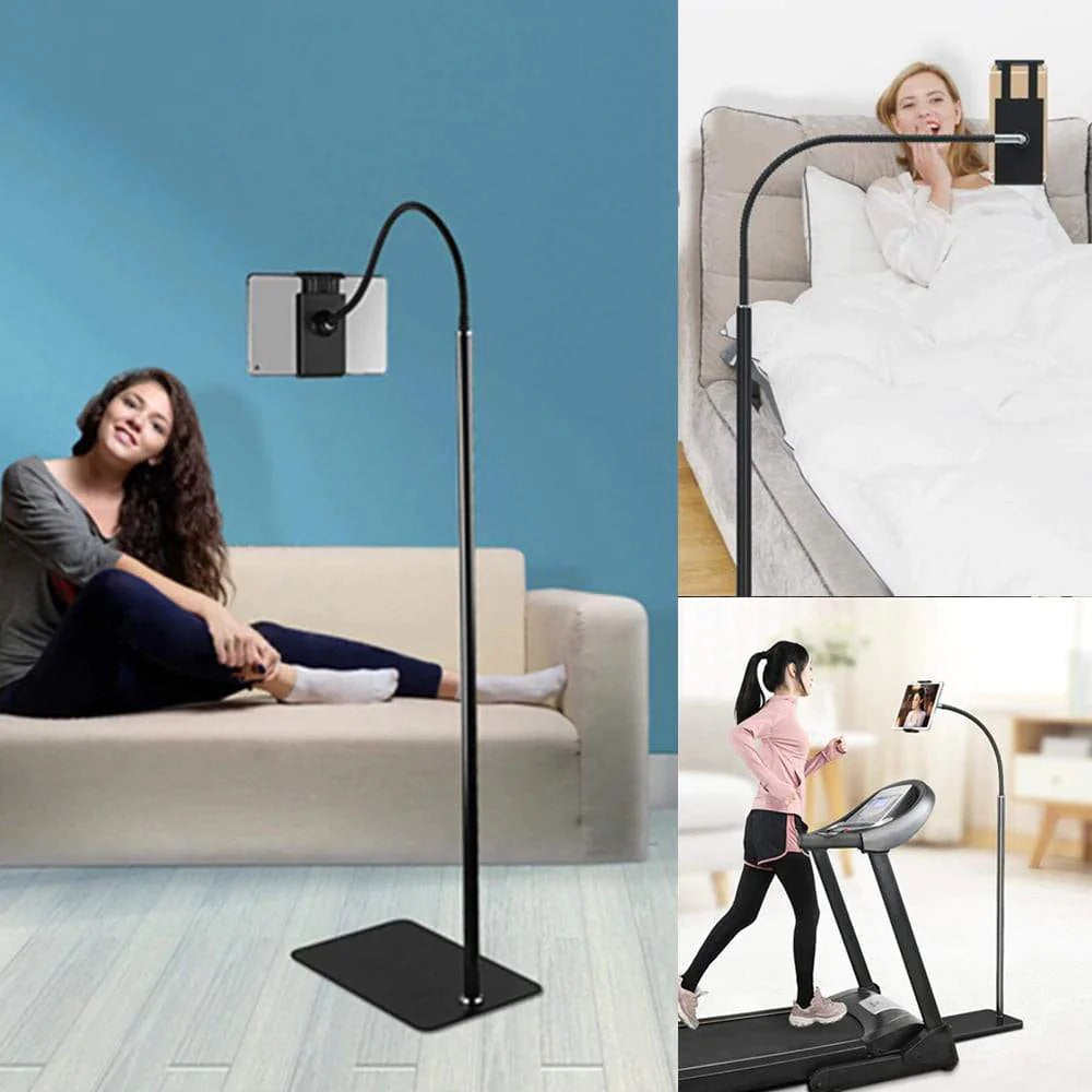 iTEQ Adjustable Iphone iPad Tablet Floor Stand Lazy Mount Holder Arm Bracket up to 9.7 inch ipad