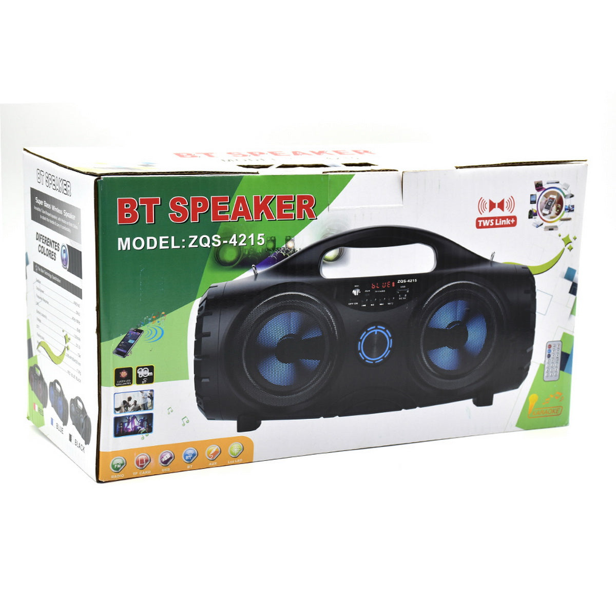 ITEQ Portable  FM Subwoofer Bluetooth Wireless Speakers PC Stereo Loudspeaker Support Karaoke AUX USB TF