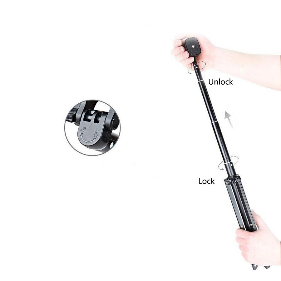 Yunteng aluminium Phone Camera Tripod Selfie Stick Monopod Bluetooth wireless