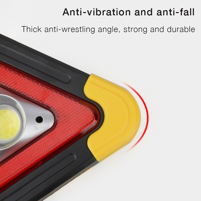 Multifunctional cob working lamp. Portable Flood Lamp COB Work Light Triangle Warning Light SOS Searchlight Emergency Warning