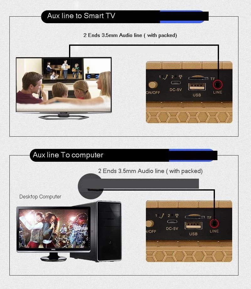 Wireless Karaoke Microphone Bluetooth Speaker Mic Youtube phone ipad TV